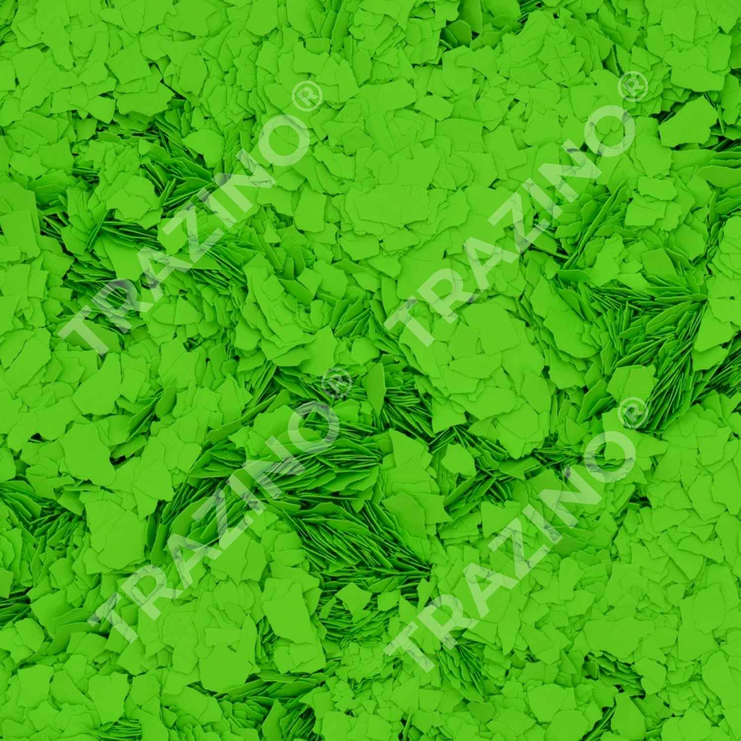 Trazino® Farbchips in Gelbgrün zum Einstreuen für Beschichtungen Trazino® Farbchips in Gelbgrün zum Einstreuen für Beschichtungen